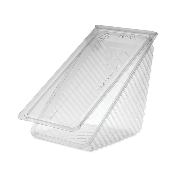 Pactiv Hinged Lid Sandwich Wedges, 3.25 x 6.5 x 3, Clear, PK255 PK Y11334